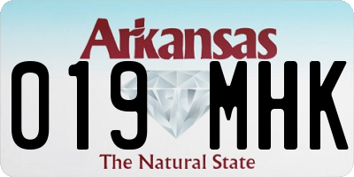 AR license plate 019MHK
