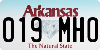 AR license plate 019MHO