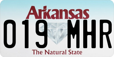 AR license plate 019MHR