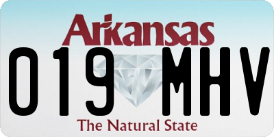 AR license plate 019MHV