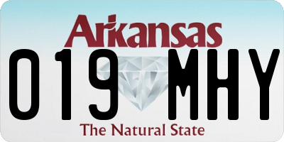 AR license plate 019MHY