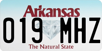 AR license plate 019MHZ
