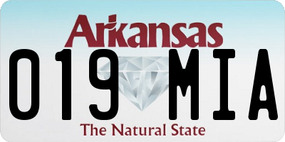 AR license plate 019MIA