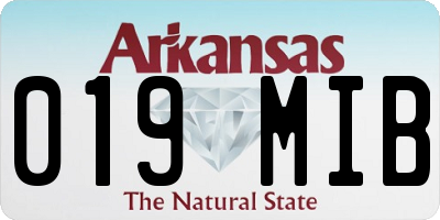 AR license plate 019MIB