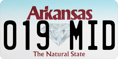 AR license plate 019MID