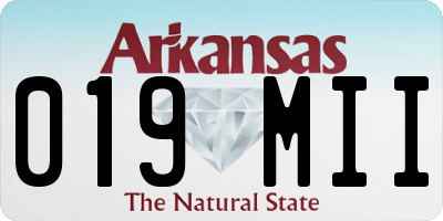 AR license plate 019MII