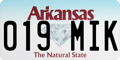 AR license plate 019MIK