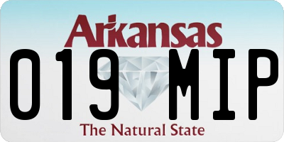 AR license plate 019MIP