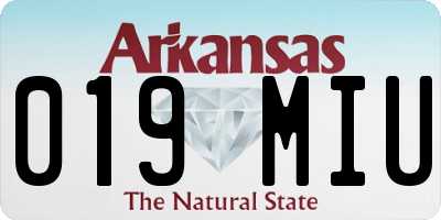 AR license plate 019MIU