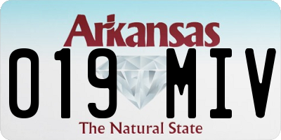 AR license plate 019MIV