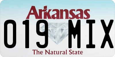AR license plate 019MIX
