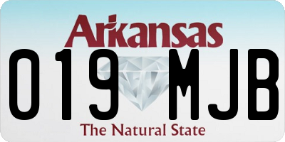 AR license plate 019MJB