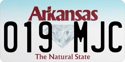 AR license plate 019MJC