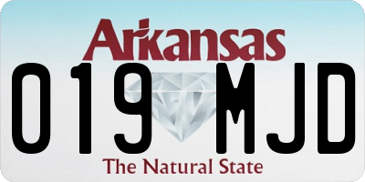 AR license plate 019MJD