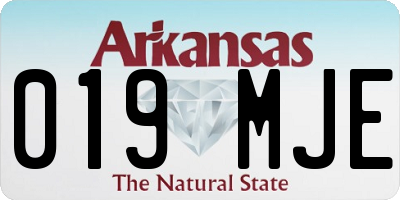 AR license plate 019MJE