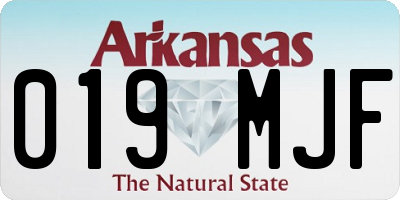 AR license plate 019MJF
