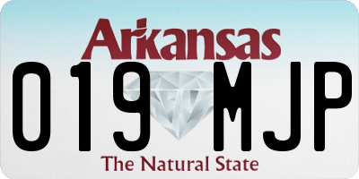 AR license plate 019MJP