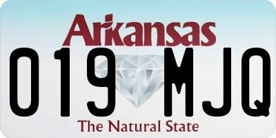 AR license plate 019MJQ