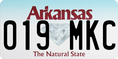 AR license plate 019MKC