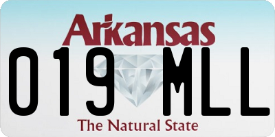AR license plate 019MLL