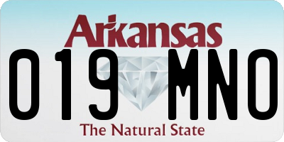 AR license plate 019MNO