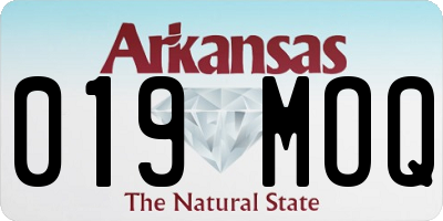 AR license plate 019MOQ