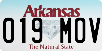 AR license plate 019MOV