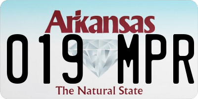 AR license plate 019MPR