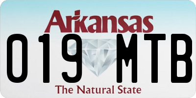 AR license plate 019MTB