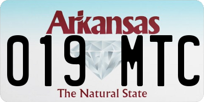 AR license plate 019MTC