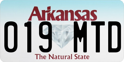 AR license plate 019MTD