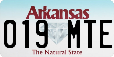 AR license plate 019MTE