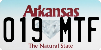 AR license plate 019MTF