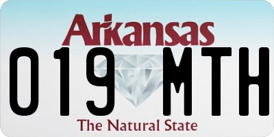 AR license plate 019MTH