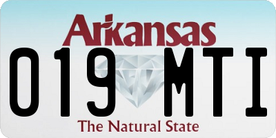 AR license plate 019MTI