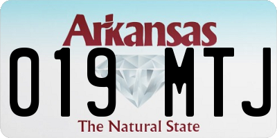 AR license plate 019MTJ