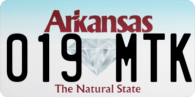 AR license plate 019MTK