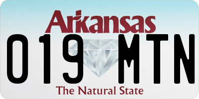 AR license plate 019MTN