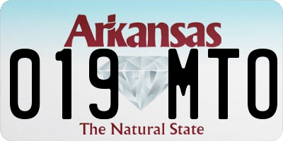 AR license plate 019MTO