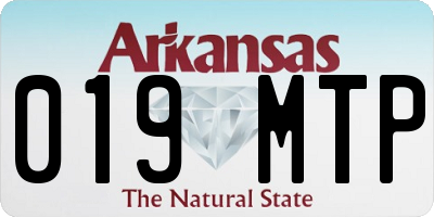 AR license plate 019MTP
