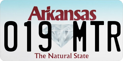 AR license plate 019MTR