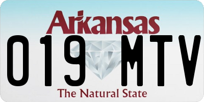 AR license plate 019MTV