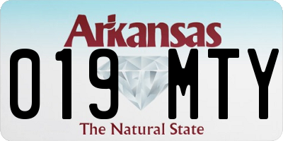 AR license plate 019MTY