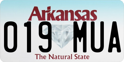 AR license plate 019MUA