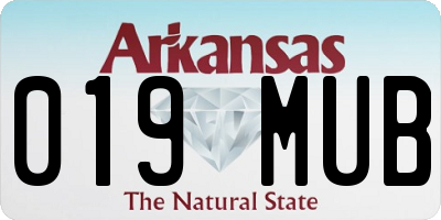 AR license plate 019MUB