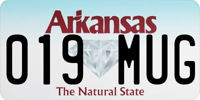 AR license plate 019MUG