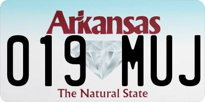 AR license plate 019MUJ