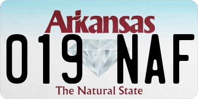 AR license plate 019NAF