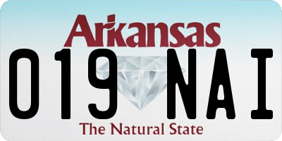 AR license plate 019NAI