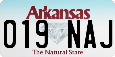 AR license plate 019NAJ